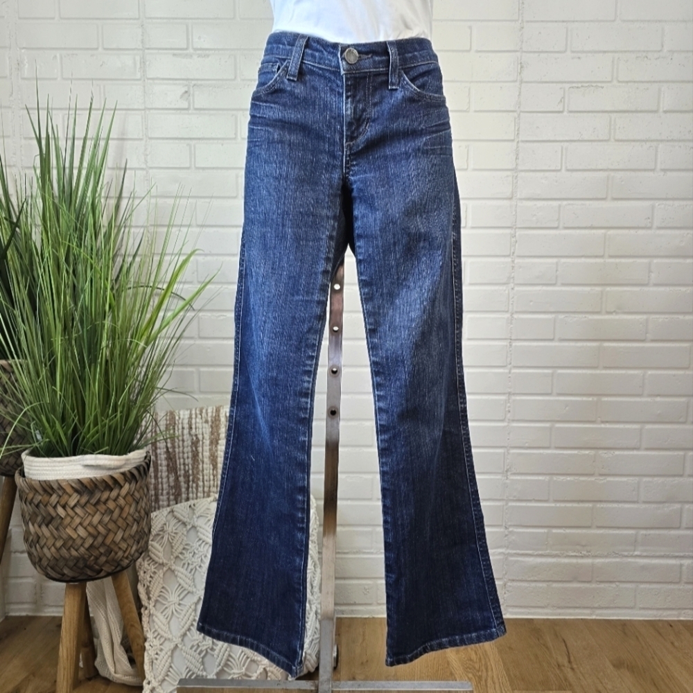 Y2k Joes Jeans Blue Denim Low Rise Straight Leg Dark Wash Jeans Size 27